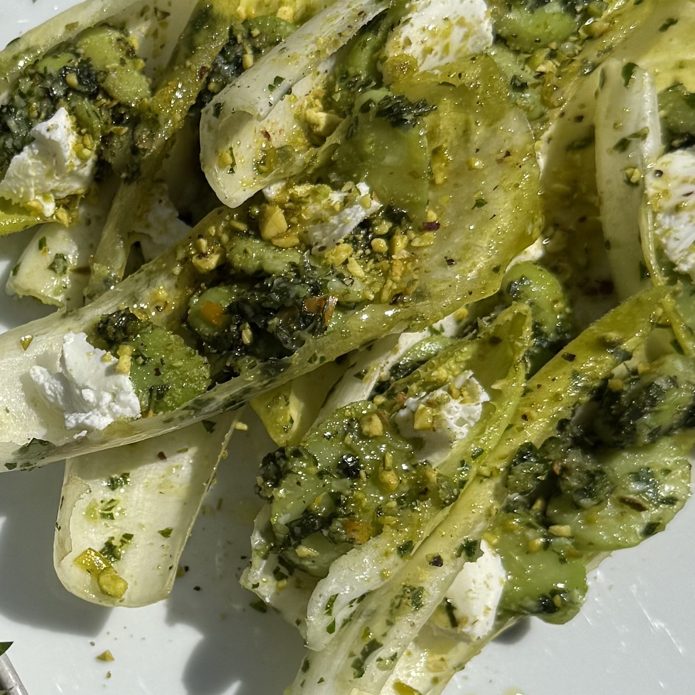 Cucumber, herbs, and feta